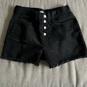 Old Navy black denim shorts